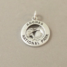 Load image into Gallery viewer, ARCHES National Park .925 Sterling Silver Charm Pendant Moab Utah Double Arch np47