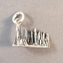 Load image into Gallery viewer, BADLANDS 3-D .925 Sterling Silver Charm Pendant National Park South Dakota Travel Hike pm55