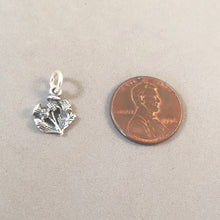 Load image into Gallery viewer, THISTLE Double Small .925 Sterling Silver Charm Pendant Celtic Symbol Scotland Nobility Flower GA04