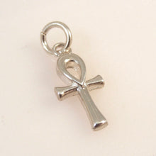 Load image into Gallery viewer, ANKH .925 Sterling Silver Small Egyptian Cross (Onk) CHARM Basic Tiny Religion Faith FA34