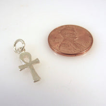 Load image into Gallery viewer, ANKH .925 Sterling Silver Small Egyptian Cross (Onk) CHARM Basic Tiny Religion Faith FA34