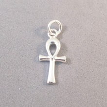 Load image into Gallery viewer, ANKH .925 Sterling Silver Small Egyptian Cross (Onk) CHARM Basic Tiny Religion Faith FA34