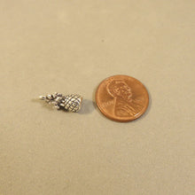 Load image into Gallery viewer, PINEAPPLE Small 3-D .925 Sterling Silver Charm Pendant Fruit Food Kitchen Hawaii  Florida Costa Rica kt42