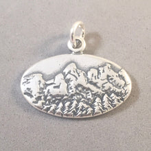 Load image into Gallery viewer, GRAND TETONS .925 Sterling Silver Charm Pendant National Park Mountains Lake Wyoming pm23