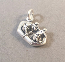 Load image into Gallery viewer, White Water RAFT .925 Sterling Silver Charm Pendant 4 People in a River Rafting  sp14