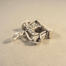 Load image into Gallery viewer, DETAILED SEWING MACHINE .925 Sterling Silver 3-D Charm Pendant Antique Vintage Style ew hb17