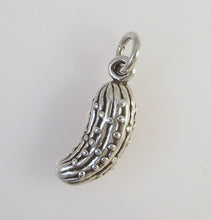Load image into Gallery viewer, PICKLE .925 Sterling Silver 3-D Charm Pendant Food Kitchen Dill Sweet Kosher Cucumber Ne kt01