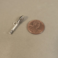 Load image into Gallery viewer, LACROSSE STICK .925 Sterling Silver 3-D Charm Pendant Equipment Field Box Intercross Player SP05