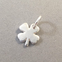 Load image into Gallery viewer, FOUR LEAF CLOVER Tiny .925 Sterling silver Charm Pendant Shamrock Garden Irish St Patricks ga35