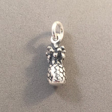 Load image into Gallery viewer, PINEAPPLE Small 3-D .925 Sterling Silver Charm Pendant Fruit Food Kitchen Hawaii  Florida Costa Rica kt42