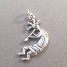 Load image into Gallery viewer, KOKOPELLI Dancing with Flute .925 Sterling Silver Charm Pendant Native American Southwest TW21