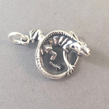 Load image into Gallery viewer, BEARDED DRAGON/ IGUANA .925 Sterling Silver 3-D Charm Pendant Lizard AZ01