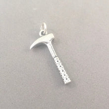 Load image into Gallery viewer, ROCK HAMMER .925 Sterling Silver 3-D Charm Pendant Geologist Pick Geology Mineral Fossil HB29