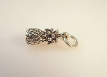 Load image into Gallery viewer, PINEAPPLE Small 3-D .925 Sterling Silver Charm Pendant Fruit Food Kitchen Hawaii  Florida Costa Rica kt42