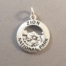 Load image into Gallery viewer, ZION National Park .925 Sterling Silver Charm Pendant Utah Virgin River Zion Canyon np43