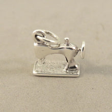 Load image into Gallery viewer, SEWING MACHINE .925 Sterling Silver Charm Pendant Simple Plain Basic Seamstress Fashion hb01