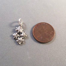 Load image into Gallery viewer, DOGWOOD FLOWERS .925 Sterling Silver 3-D Charm Pendant Blossom North Carolina ga25