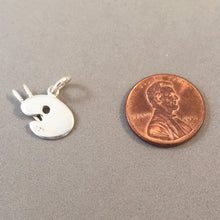 Load image into Gallery viewer, ARTIST'S PALETTE Enameled .925 Sterling Silver 3-D Charm Pendant Color Painting Art Brush hb15
