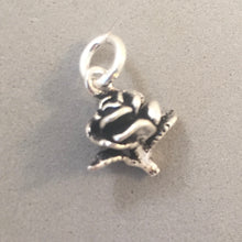 Load image into Gallery viewer, CAMELIA .925 Sterling Silver 3-D Charm Pendant Flower Garden Spring Rose Stem GA43
