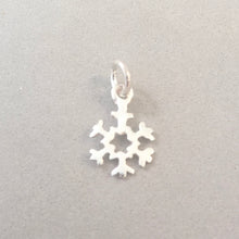 Load image into Gallery viewer, Sale! SNOWFLAKE Tiny Thin .925 Sterling Silver Charm Pendant Shiny High Polish Small Snow Christmas Winter GA166