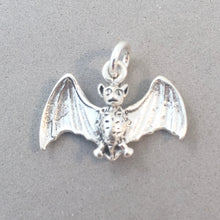 Load image into Gallery viewer, BAT .925 Sterling Silver 3-D Charm Pendant Cave Animal Spooky Scary Halloween HH02