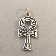 Load image into Gallery viewer, ANKH .925 Sterling Silver Medium Charm Pendant Egyptian Oxidized Detailed Onk Relgion FA01