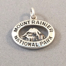 Load image into Gallery viewer, MOUNT RAINIER National Park .925 Sterling Silver Charm Pendant Washington Elk Mt. Rainier np68