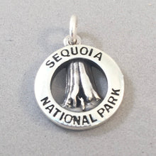 Load image into Gallery viewer, SEQUOIA National Park .925 Sterling Silver Charm Pendant Tree Trunk & Person Waving CA np67