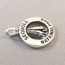 Load image into Gallery viewer, SEQUOIA National Park .925 Sterling Silver Charm Pendant Tree Trunk & Person Waving CA np67