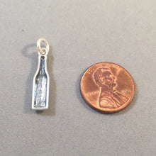 Load image into Gallery viewer, BEER BOTTLE .925 Sterling Silver Charm Pendant Drink Alcohol Beverage kt46