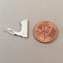 Load image into Gallery viewer, Girl at a CAMPFIRE .925 Sterling Silver Charm Pendant Roasting Marshmallows S'mores Fire Camp HB19