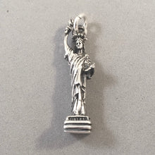 Load image into Gallery viewer, STATUE of LIBERTY Large .925 Sterling Silver 3-D Charm Pendant Landmark New York City Manhattan pm34