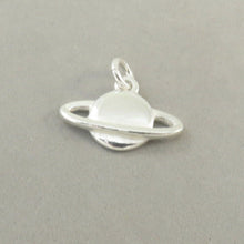 Load image into Gallery viewer, SATURN .925 Sterling Silver 3-D Charm Pendant Planet Astrology Astronomy Galaxy Universe my05