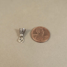 Load image into Gallery viewer, SHUTTLECOCK .925 Sterling Silver 3-D Charm Pendant Badminton Birdie Sports Equipment Player sp06