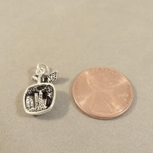 Load image into Gallery viewer, BIG APPLE .925 Sterling Silver 3-D Charm Pendant New York City Manhattan Statue of Liberty TY09