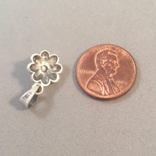 Load image into Gallery viewer, MOONSTONE FLOWER .925 Sterling Silver Pendant OR Charm with Genuine Natural Cabachon Stone GA15