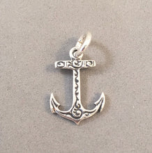 Load image into Gallery viewer, ANCHOR with Swirls .925 Sterling Silver Charm Pendant Beach Sailing Boating Ocean BV05