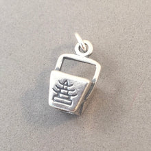 Load image into Gallery viewer, CHINESE TAKE OUT Box .925 Sterling Silver 3-D Charm Pendant Food Takeout Leftovers China kt28