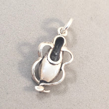 Load image into Gallery viewer, Sale! BALLET SLIPPER .925 Sterling Silver3-D Charm Pendant Shoe Lace Toe Dance Ballerina New sp126