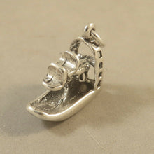 Load image into Gallery viewer, AIRBOAT .925 Sterling Silver Charm Pendant Florida Everglades National Park Alligator Crocodile NT73