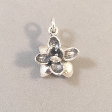 Load image into Gallery viewer, Sale! LOTUS .925 Sterling Silver 3-D Charm Pendant Waterlily Lily Pad Lilies Bloom Flower Garden GA127