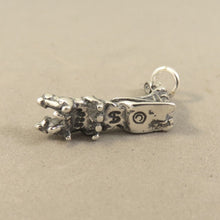 Load image into Gallery viewer, DOG SLED .925 Sterling Silver Charm Travel Tourist Iditarod Alaska Racing Sleigh Husky Mush New sp15