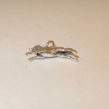 Load image into Gallery viewer, WOLF RUNNING 3-D .925 Sterling Silver Charm Bracelet Pendant Dog Coyote Old West Animal New an27
