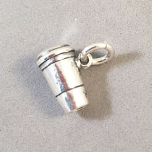 Load image into Gallery viewer, TO GO CUP .925 Sterling Silver 3-D Charm Pendant Drink Paper Barista Coffee Latte Mocha Cappuccino Java New kt05