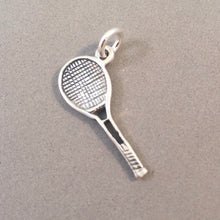 Load image into Gallery viewer, TENNIS RACKET .925 Sterling Silver 3-D Charm Pendant Sports Player SH01