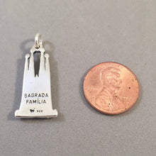 Load image into Gallery viewer, LA SAGRADA FAMILIA .925 Sterling Silver Charm Pendant Barcelona Spain Church Souvenir tp07