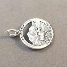 Load image into Gallery viewer, DENALI NATIONAL PARK Double Sided .925 Sterling Silver Charm Pendant Alaska Mountain pm50