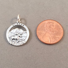 Load image into Gallery viewer, DENALI NATIONAL PARK Double Sided .925 Sterling Silver Charm Pendant Alaska Mountain pm50