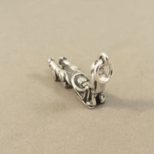 Load image into Gallery viewer, DOG SLED .925 Sterling Silver Charm Travel Tourist Iditarod Alaska Racing Sleigh Husky Mush New sp15