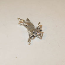 Load image into Gallery viewer, WOLF RUNNING 3-D .925 Sterling Silver Charm Bracelet Pendant Dog Coyote Old West Animal New an27